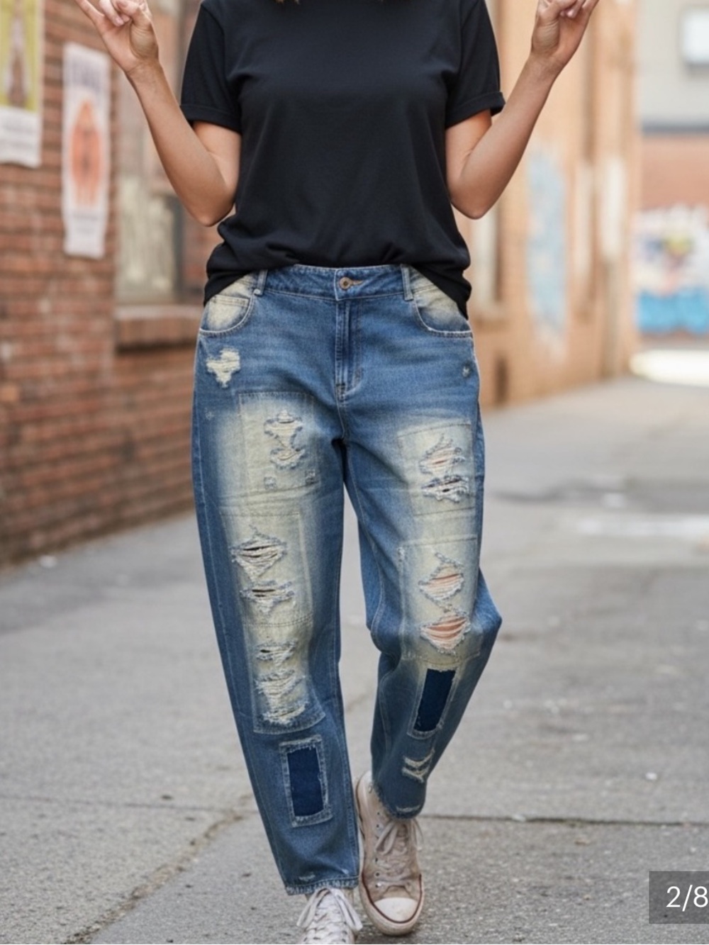 ✨PRICE DROP✨NEW A Rare Bird Grunge Jeans Straight Leg Distressed Jeans
